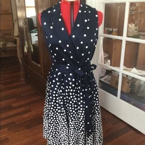 Perfect for summer - Navy/White Polka Dot Dress